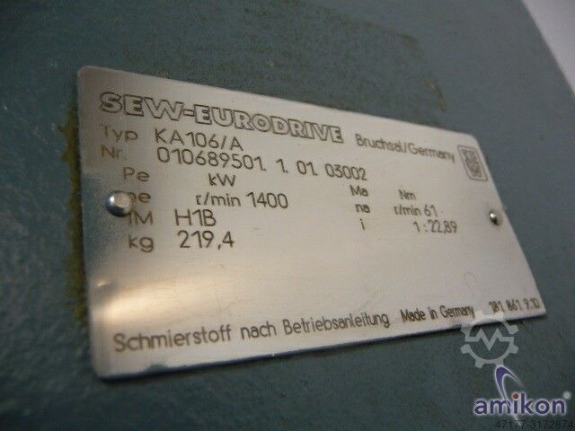Moteur triphasé euro SEW-EURODRIVE KA106/A