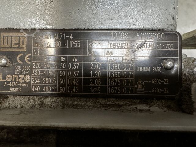 Przenośnik rolkowy - z napędem Interroll RM 8110_R_ Straight