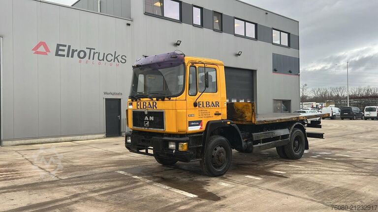 Atrelado da plataforma MAN 12.192 (MANUAL PUMP / 4X4 / POMPE MANUELLE / GR...