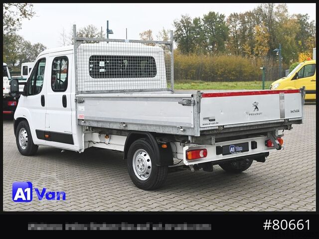 Tipvogn varebil PEUGEOT Boxer Doka Kipper, AHK, Klima, Standheizung