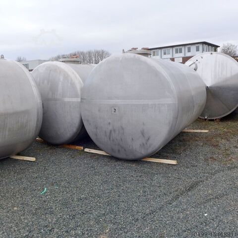 Ongebruikte dubbelwandige veiligheidstank van 15000 liter gemaakt van V2A volgens DIN-EN 12285-2