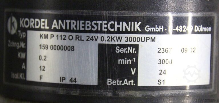 Fahrwerk KORDEL KMP112ORL24V0.2KW3000UPM