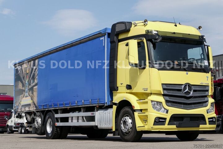 Plattewagen met zeil MERCEDES-BENZ Actros 2542 Pritsche Plane Kamera LBW EU6