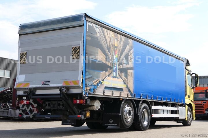 Plattewagen met zeil MERCEDES-BENZ Actros 2542 Pritsche Plane Kamera LBW EU6