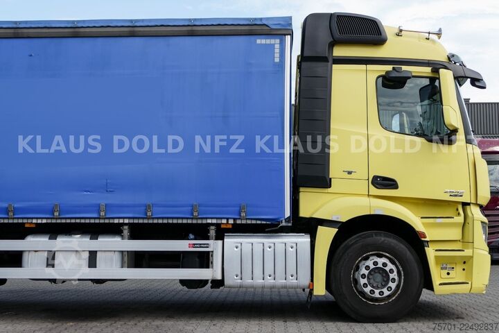 Plattewagen met zeil MERCEDES-BENZ Actros 2542 Pritsche Plane Kamera LBW EU6