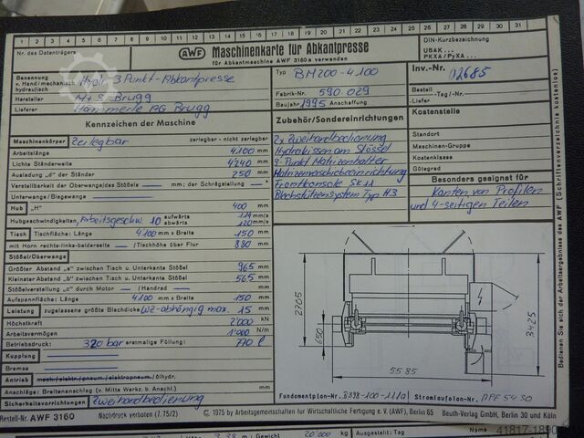 ABKANTPRESSE Hämmerle BM200-4100