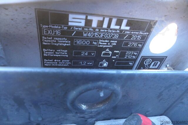 Handmatige palletwagen still EXU 16 Batterie 29/2020