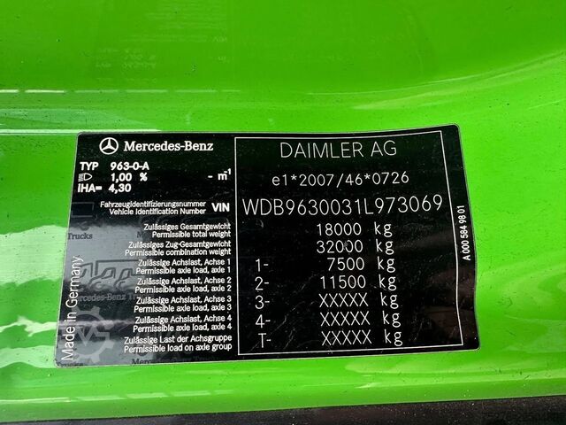 Vinç kamyonu Mercedes-Benz Antos 2030 4x2 Atlas 120.2E-A 3 L Euro 6