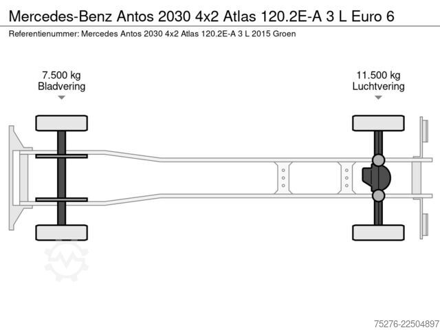 Camião-grua Mercedes-Benz Antos 2030 4x2 Atlas 120.2E-A 3 L Euro 6