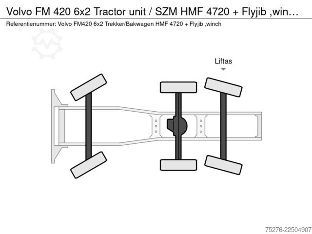 Standard-SZM Volvo FM 420 6x2 Tractor unit / SZM HMF 4720 + Flyjib...
