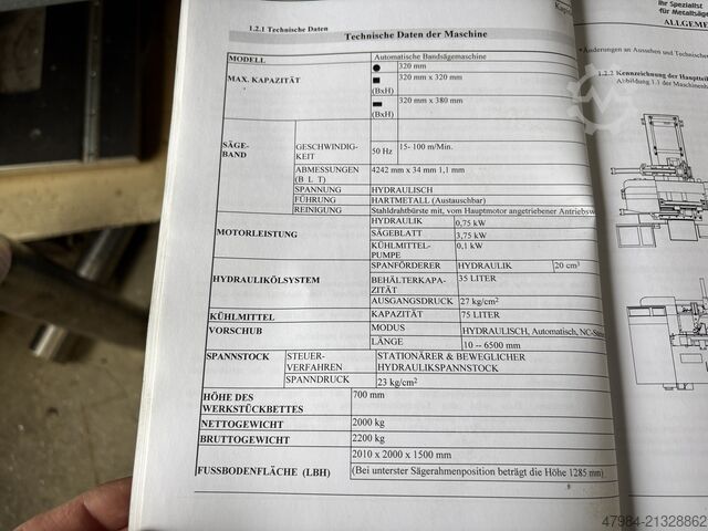 Automatic metal bandsaw COSEN C-320 NC