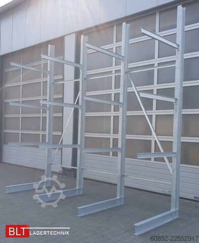 Konsolreol ca. 4,02 lfm. Kragarmregal  H:400cm T: 137 cm , 500 kg/Arm , 4 Lagerebenen