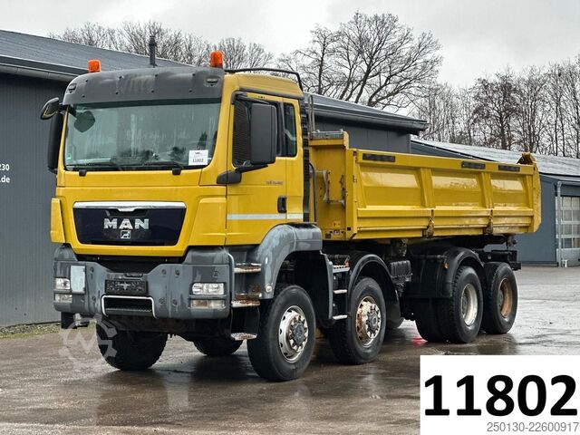 Tresidig tippbil MAN TGS 35.480 8x6BB Meiller Bordmatik *Motorschaden
