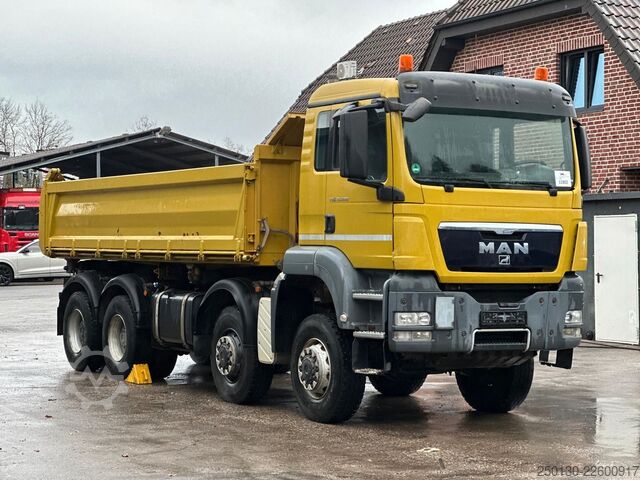 Tresidig tippbil MAN TGS 35.480 8x6BB Meiller Bordmatik *Motorschaden
