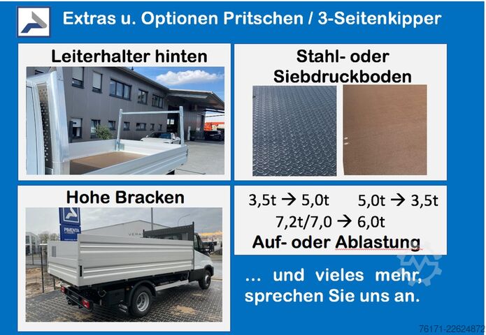 Pick-up furgon IVECO Daily 70C18HP PRITSCHE 4,80m x 2,35mB AHK Luftfe