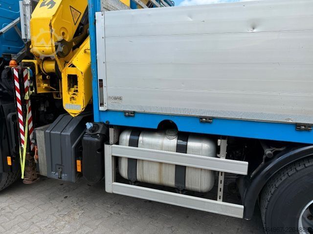 Ladbil med lad MERCEDES-BENZ 2751 Arocs Pritsche + Kran Retarder Motorschaden