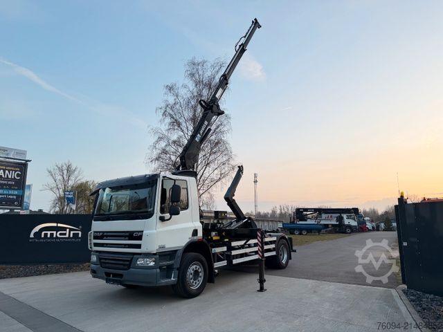 Camión volquete DAF CF 75.250 Abrollkipper KRAN FUNK