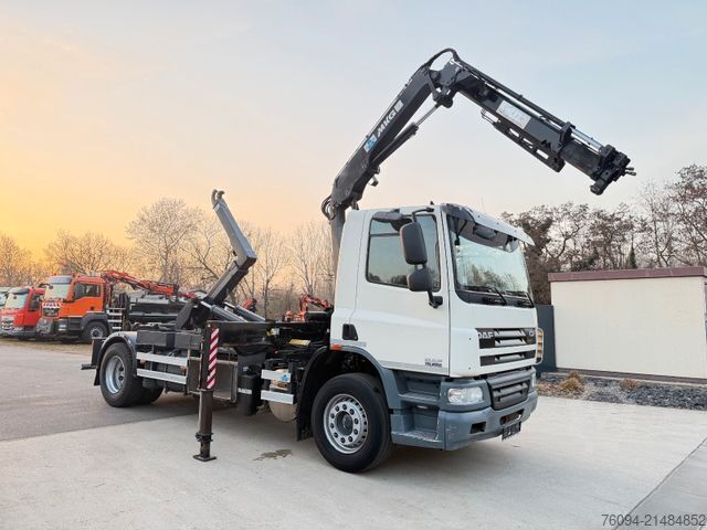 Camión volquete DAF CF 75.250 Abrollkipper KRAN FUNK