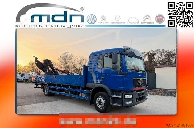 Camión de plataforma MAN TGM 12.250 4x2 Pritsche 20m KRAN FUNK AHK