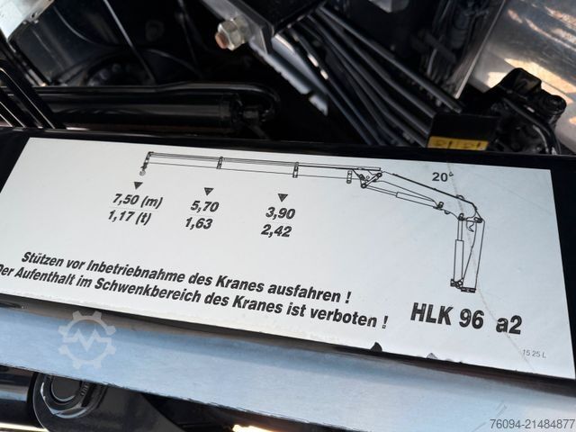 Camión portacontenedores de gancho DAF CF 75.250 Abrollkipper KRAN FUNK