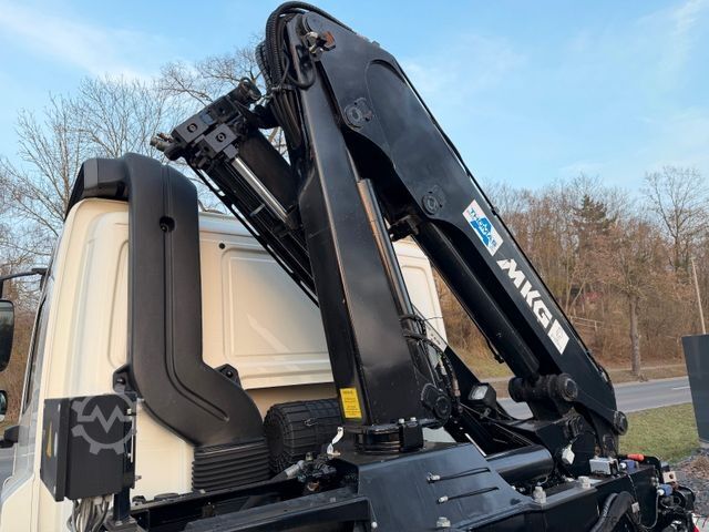 Camión portacontenedores de gancho DAF CF 75.250 Abrollkipper KRAN FUNK