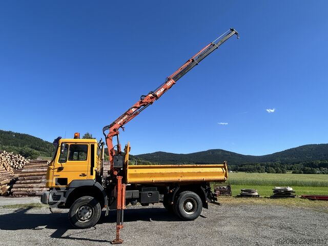 Camion basculant cu macara MAN 19.414 FAK