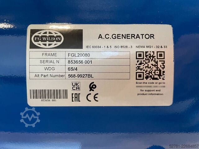  FG Wilson P65-5 - 65 kVA Open Genset - DPX-16006-O