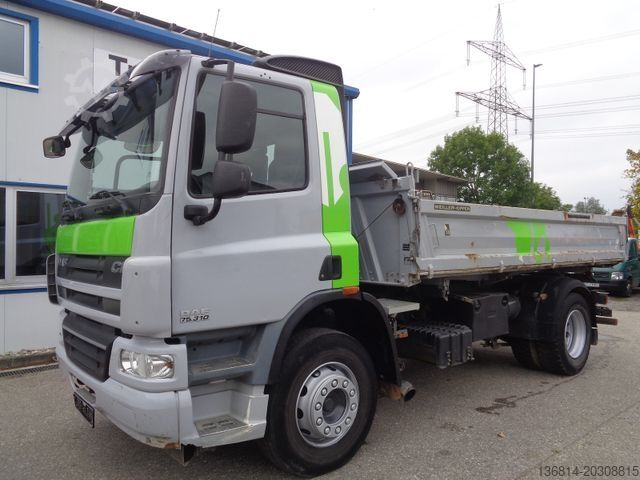 Camion basculante trilateral DAF CF 75.310 4x2 Meiller AHK Klima 3-Sitzer