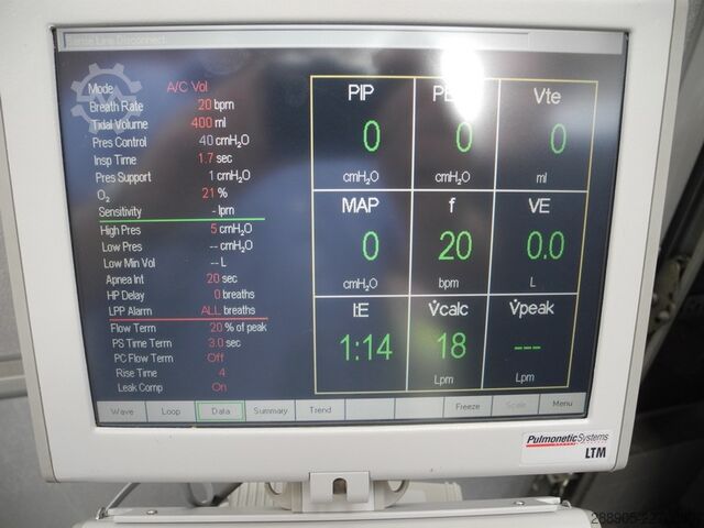 Ventilator intensiv pentru terapie Pulmonetic / Breas LTV 1000