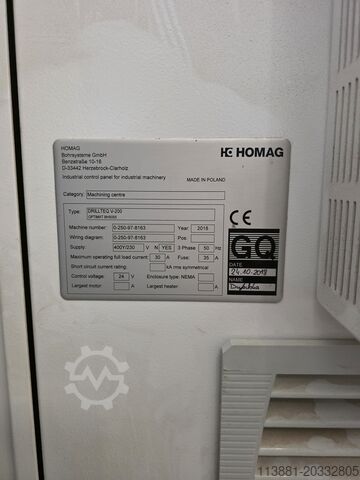 Wiercarka przelotowa Homag Drillteq V-200. Bhx-055