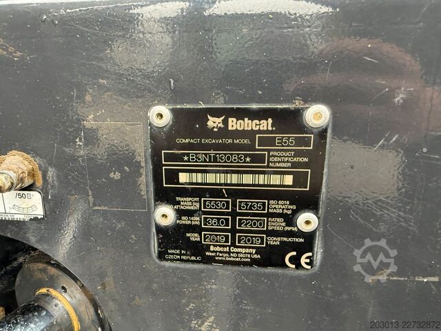 Excavadora de cadenas BOBCAT E55 Tiltrotator / 5.100 h