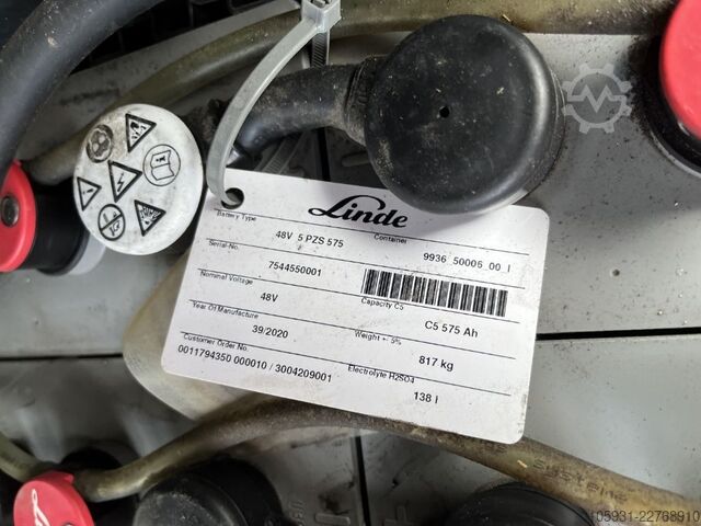 Elektrisk 3 -hjulet gaffeltruck Linde E16-02