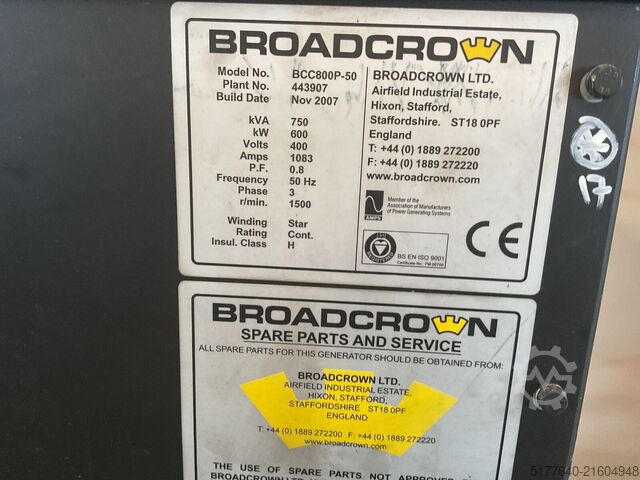 Agregat Cummins QSK23-G3, 750KVA Like brand new and with Low hours