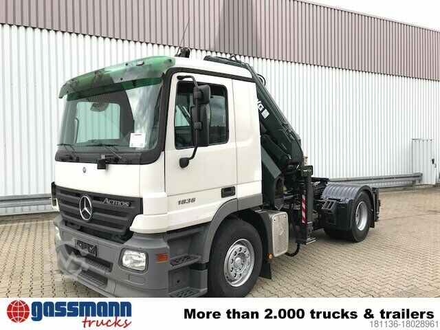 Standard dragbil Mercedes-Benz Actros 1836 LS 4x2 mit Kran MKG HLK 330HP