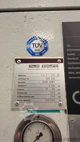 Presă de perforat Müller Weingarten HU2-315.25