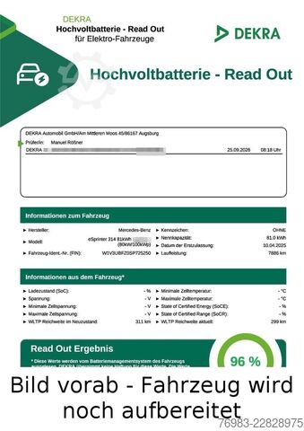 Fourgon surélevé MERCEDES-BENZ eSprinter 314 PRO 56 kWh Sprinter Kasten Kamera