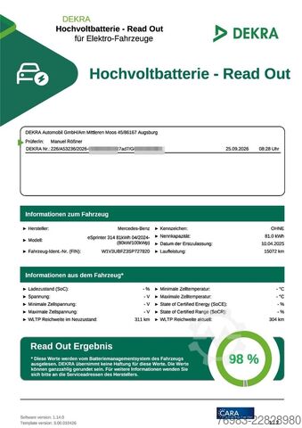 Fourgon tôlé MERCEDES-BENZ eSprinter 314 PRO 56 kWh Sprinter Kasten
