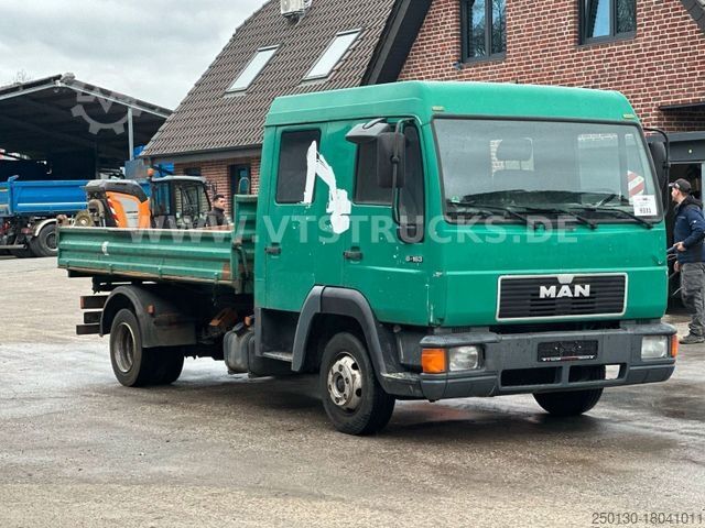 Driezijdige kipper bestelwagen MAN 8.163 L2000 DoKa Dreiseitenkipper 7,49 t