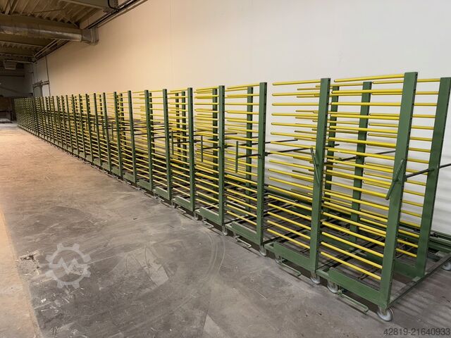 Rack trolley, paint drying trolley  