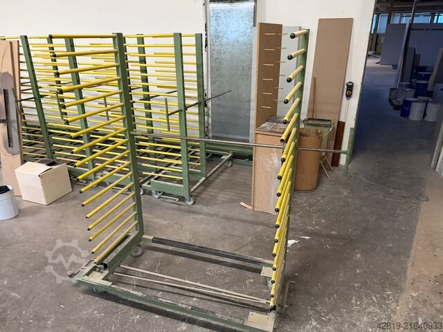 Rack trolley, paint drying trolley  
