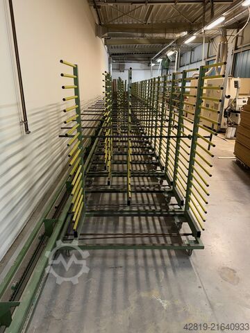 Rack trolley, paint drying trolley  