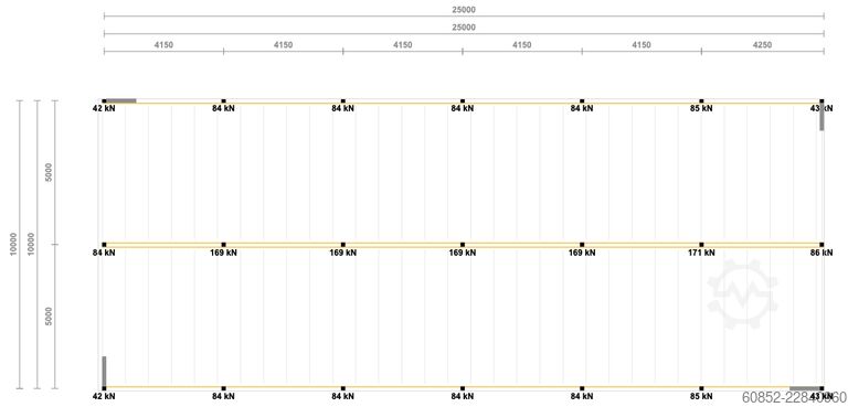 Platforma magazynowa 10x25m Lagerbühne , Belastung : 500kg/qm Unterkante: 3,0m , ca. 250qm Systembühne