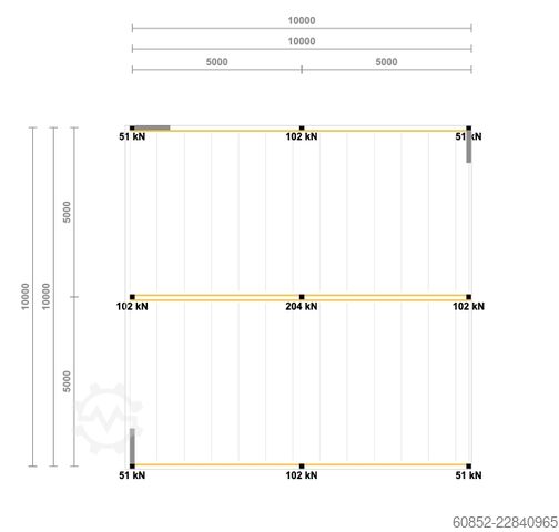 Platforma magazynowa 10x10m Lagerbühne , Belastung : 500kg/qm Unterkante: 3m ,ca. 100qm , Systembühne