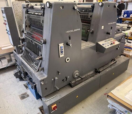 1994 Heidelberg GTOZ 52 P+, stampante offset a due colori con perfettore Heidelberg GTOZ 52 P+