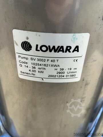 Bomba vertical Lowara 14-36 m3/h H-39-19m Lowara SV3002 F40T