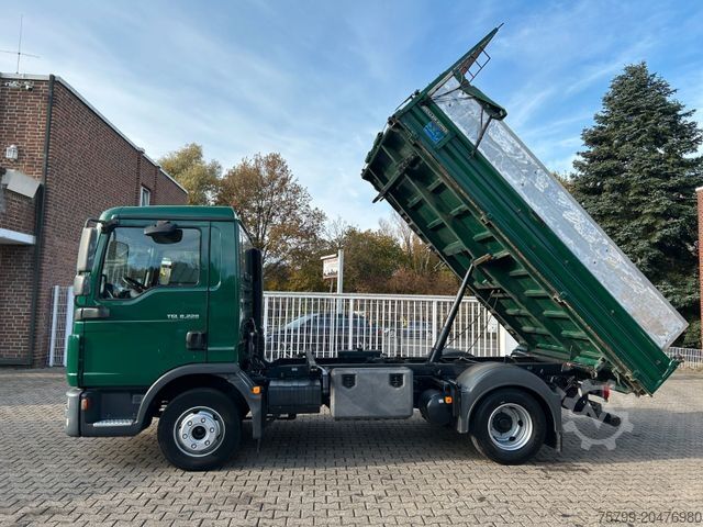 Tre-vejs tippevogn MAN 8.220  TGL MEILLER 3Skipper mit hohen Wänden