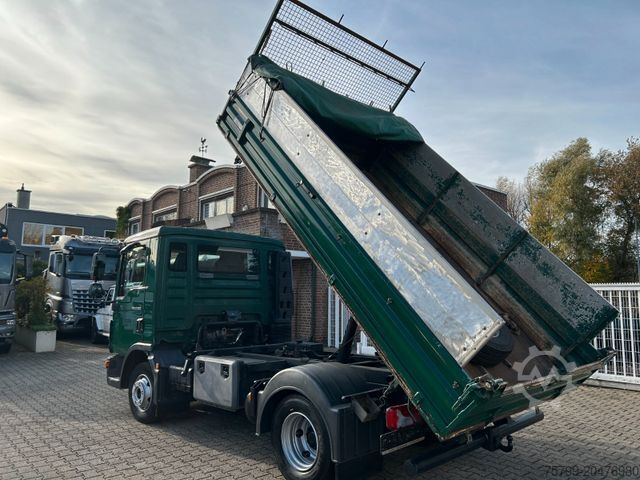 Tre-vejs tippevogn MAN 8.220  TGL MEILLER 3Skipper mit hohen Wänden