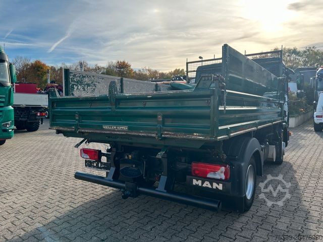 Tre-vejs tippevogn MAN 8.220 TGL MEILLER 3Skipper mit hohen Wänden