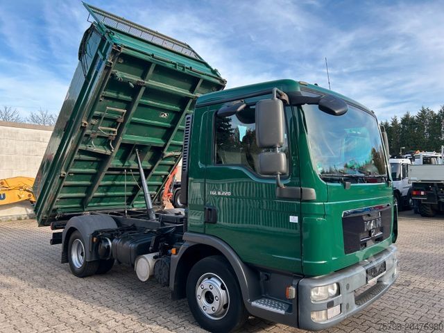 Tre-vejs tippevogn MAN 8.220  TGL MEILLER 3Skipper mit hohen Wänden