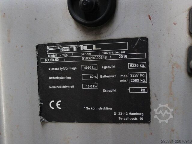 Ηλεκτρικό περονοφόρο τετράτροχο Still RX 60-50  6329